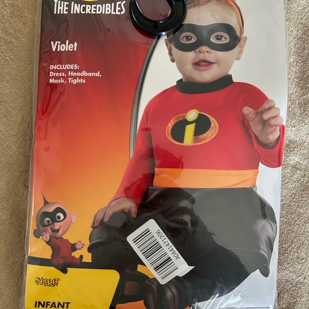 Spirit Red and Black Violet Superhero Costume for Kids